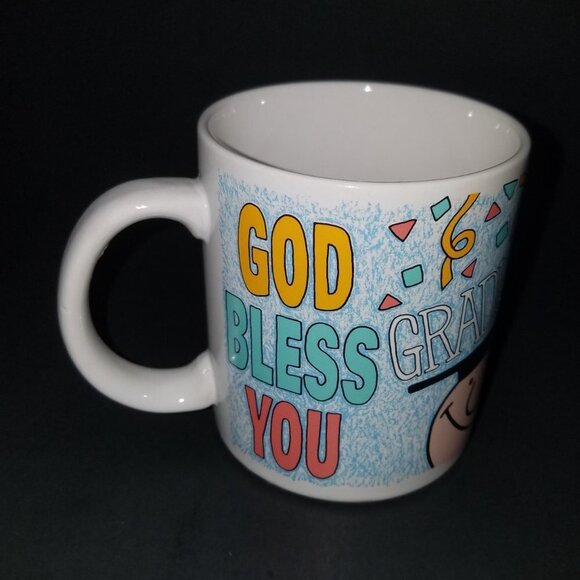 VTG God Bless You Graduate Mug Graduation Gift 1993 Bob Siemon (in original box) - Picture 6 of 11